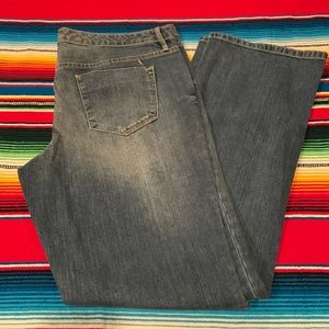 Mossimo Premium Denim Jeans Womens Size 14 Blue Bootcut Mid Rise Stretch